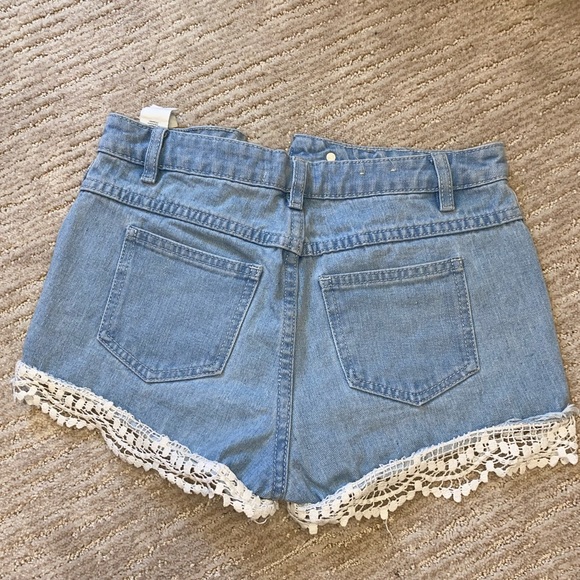 🍒3 for $12 - Streetwear Society Lace Denim Shorts - Picture 4 of 9